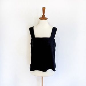 NWT Black Linen Banana Republic Square Neck Tank